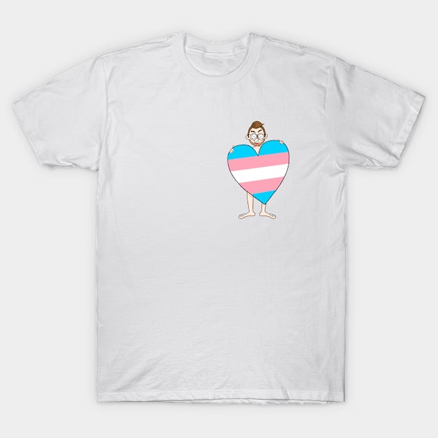 Trans Pride Heart T-Shirt by LoveBurty